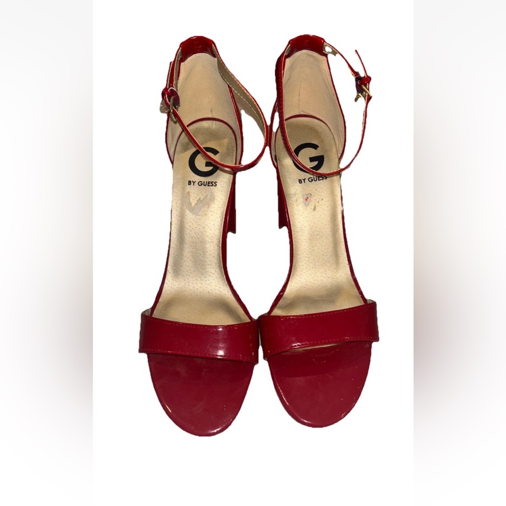 G by Guess Red Strappy Heels